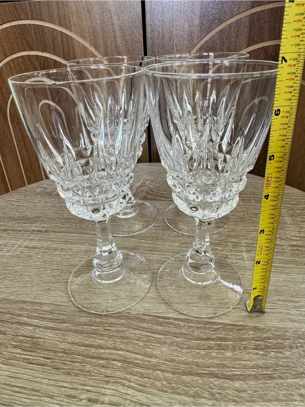 Cristal D’ Arques Durand Pompadour Crystal Wine Glasses Goblets - Set of 4